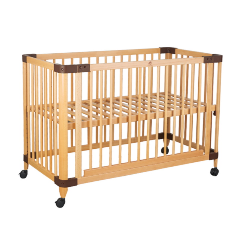 Housbay Natural Beech Wood Multifunctional 4-in-1 Baby Cot