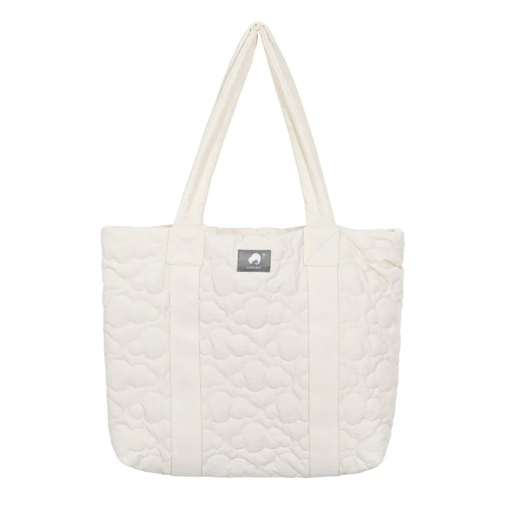 Housbay Waterproof Quilted Mummy Bag - White/Blue