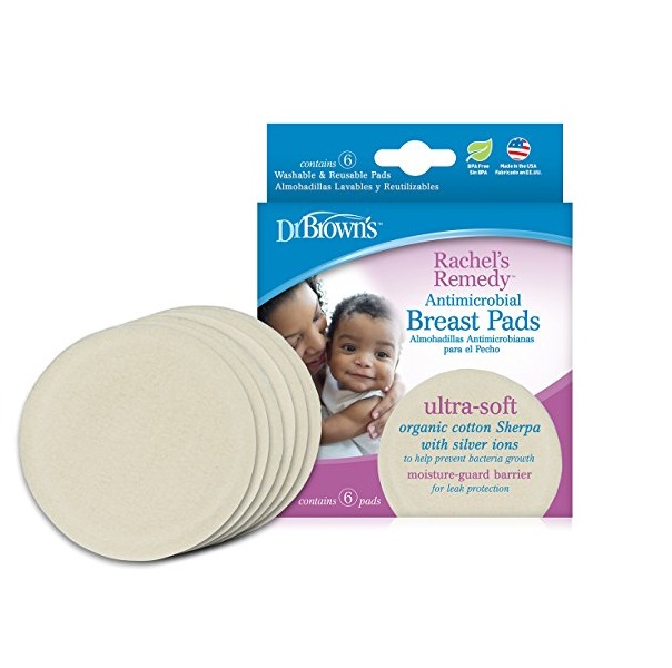 baby-fair Dr Brown's Rachel's Remedy Antimicrobial Washable Breast Pads, 6-pack