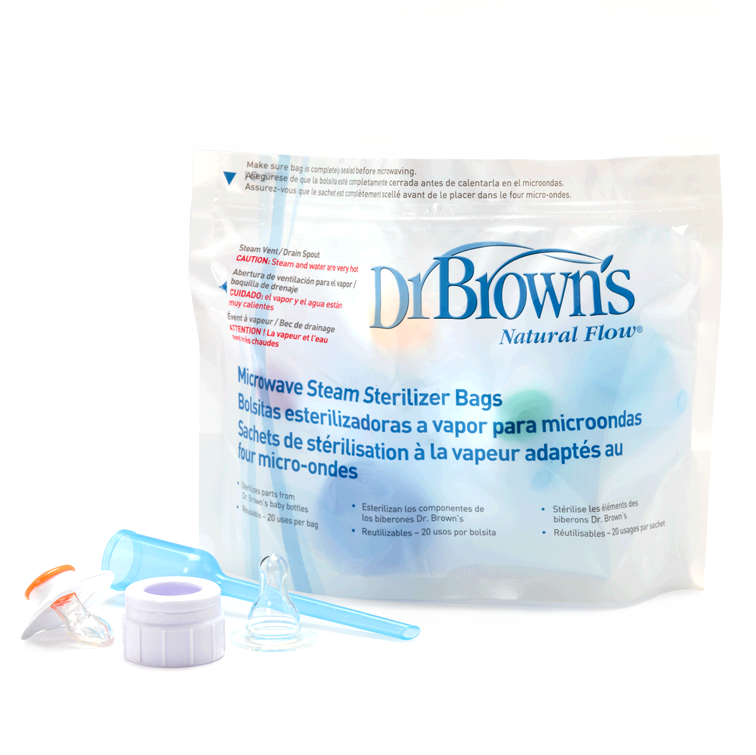 Dr Browns Microwave Steam Sterilizer Bags (5-pack) Bundle of 2