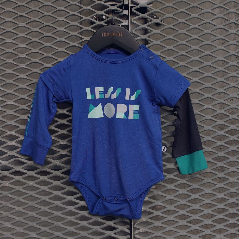 IKKIKIDZ Less is more Onesie Long Sleeve