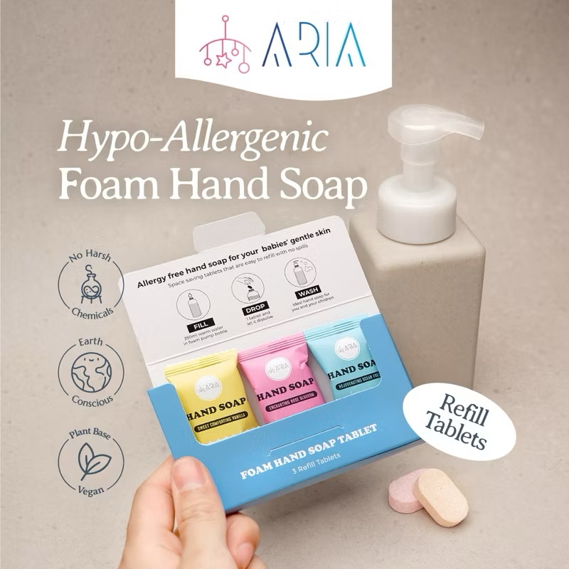 Aria Hypoallergenic Foam Hand Soap Refill | Antibacterial Hand Wash Refill, Similar to Kirei Kirei Handwash Refill