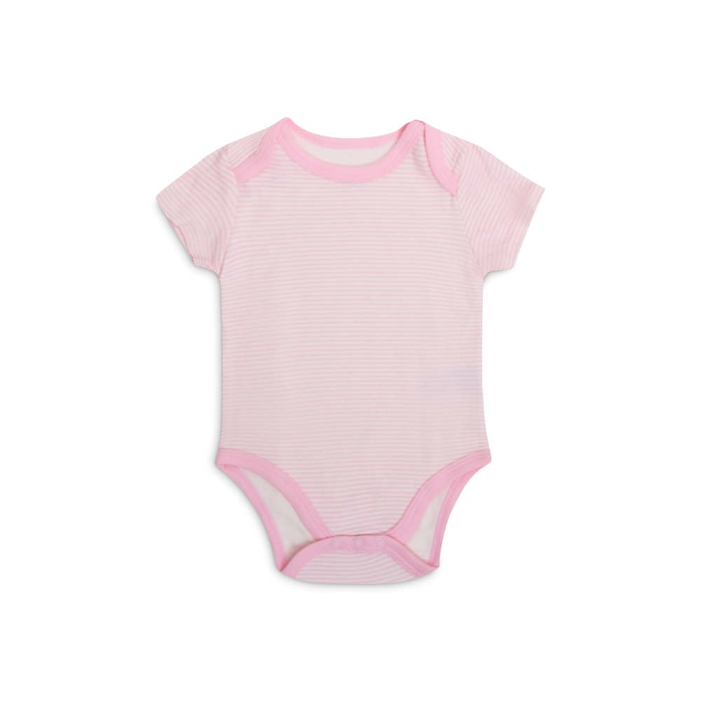 Infancie 3-Pc 100% Cotton Short-Sleeved Baby Bodysuits (In the Garden)