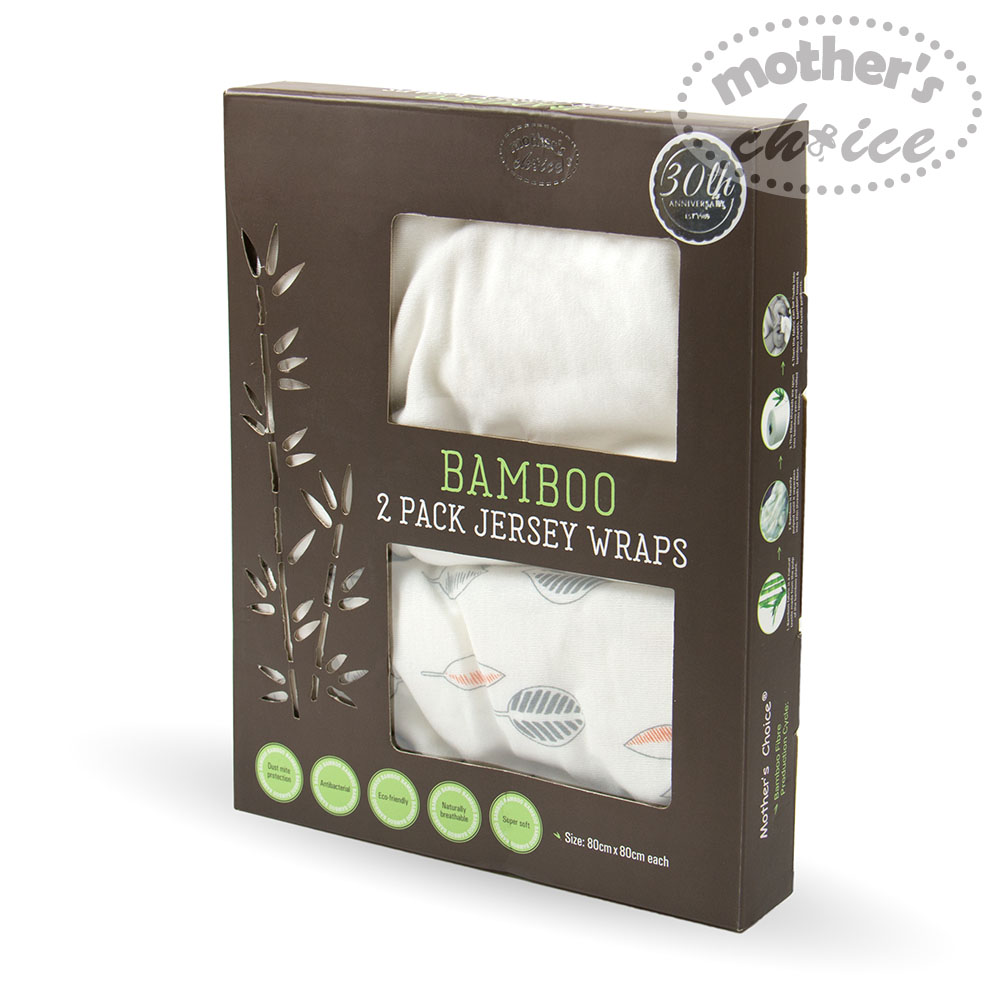 Mother's Choice Infant BAMBOO Cotton 2 pack Jersey Wraps Gift Sets