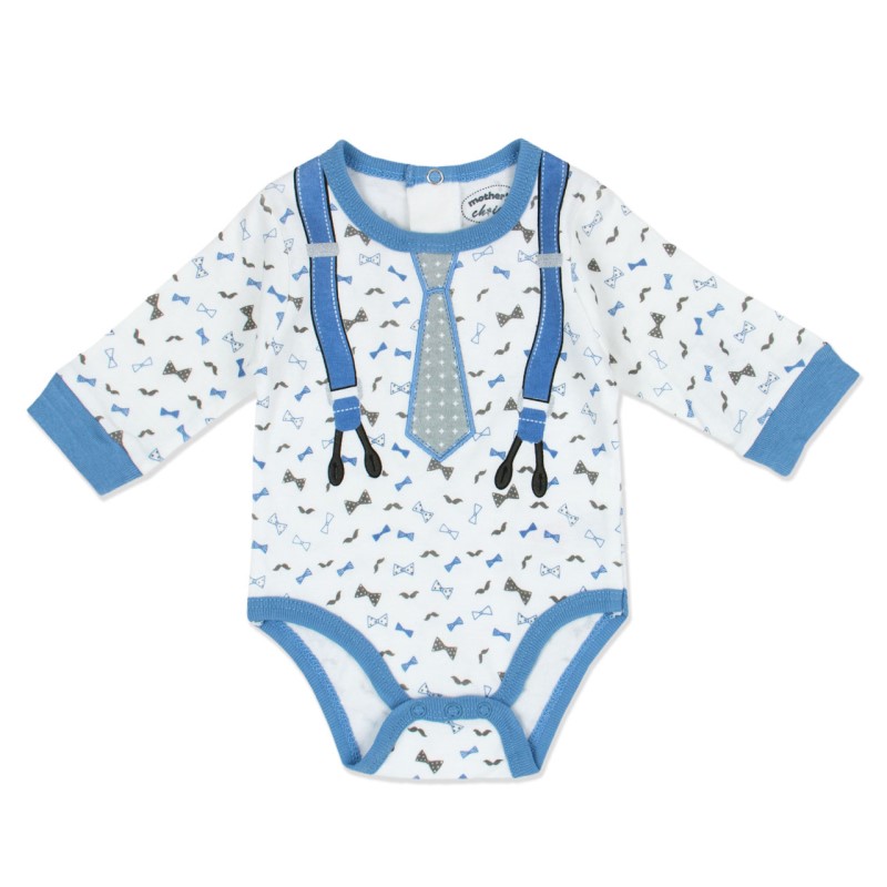 Mother's Choice 3-Piece Pack of 100% Pure Cotton Light Blue Bodysuit, Leggings and Socks