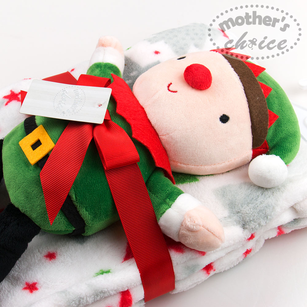 Mother's Choice Christmas Selection Baby Soft Plush Blanket and Blankie Pal Set