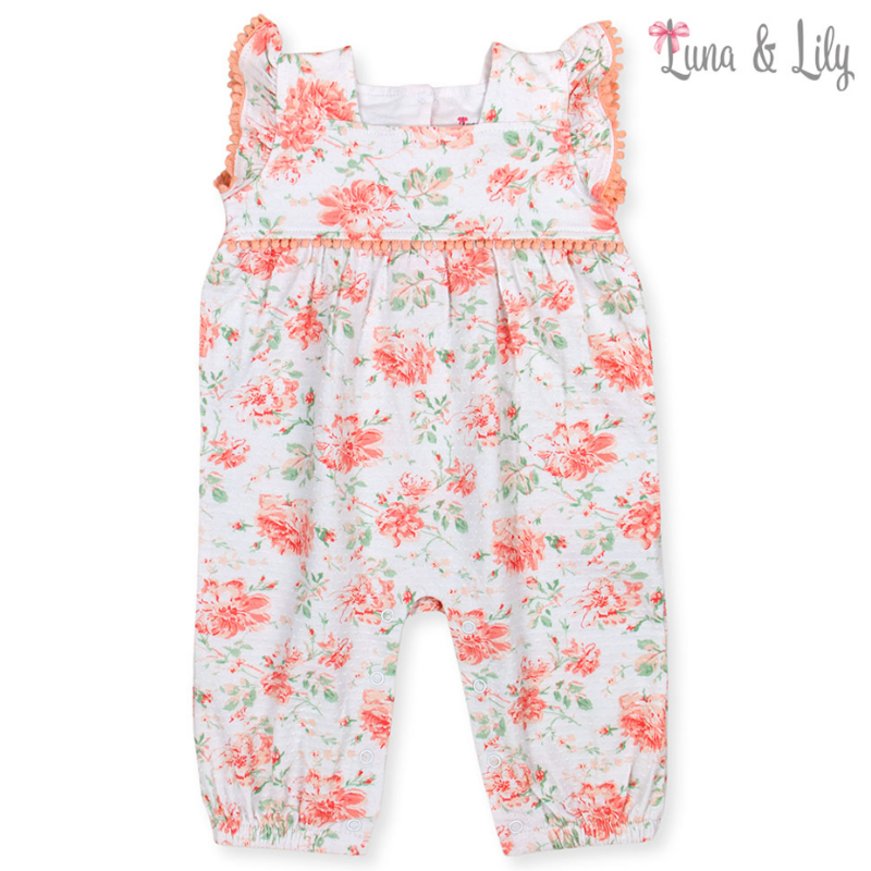 Luna & Lily 100% Cotton Newborn Baby Sleeveless Romper/Jumpsuit - Flower