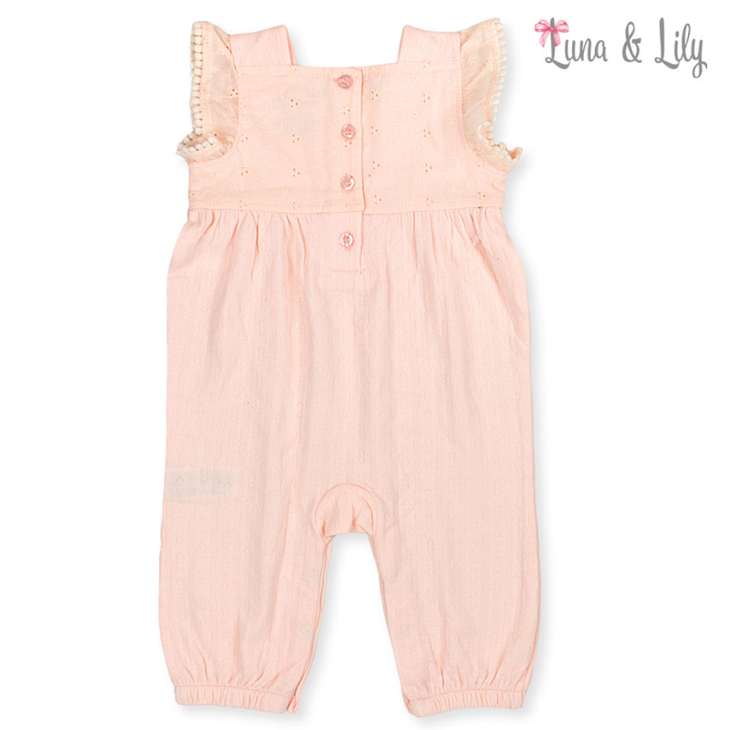 Luna & Lily 100% Cotton Newborn Baby Sleeveless Romper/Jumpsuit - Pink