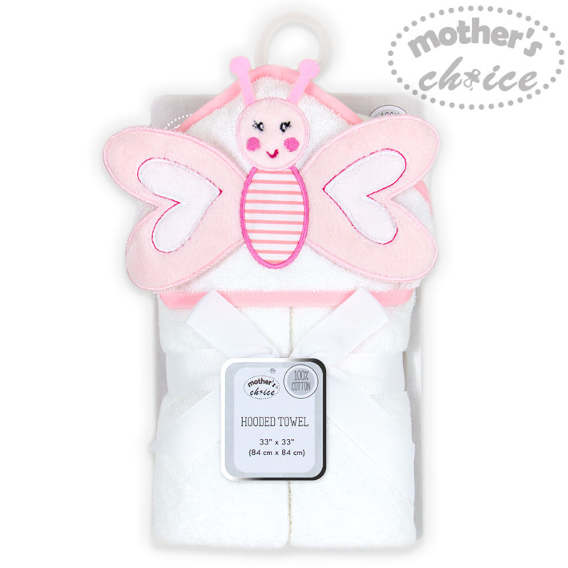 Mother	's Choice 100% Cotton Newborn Baby Hooded Towel