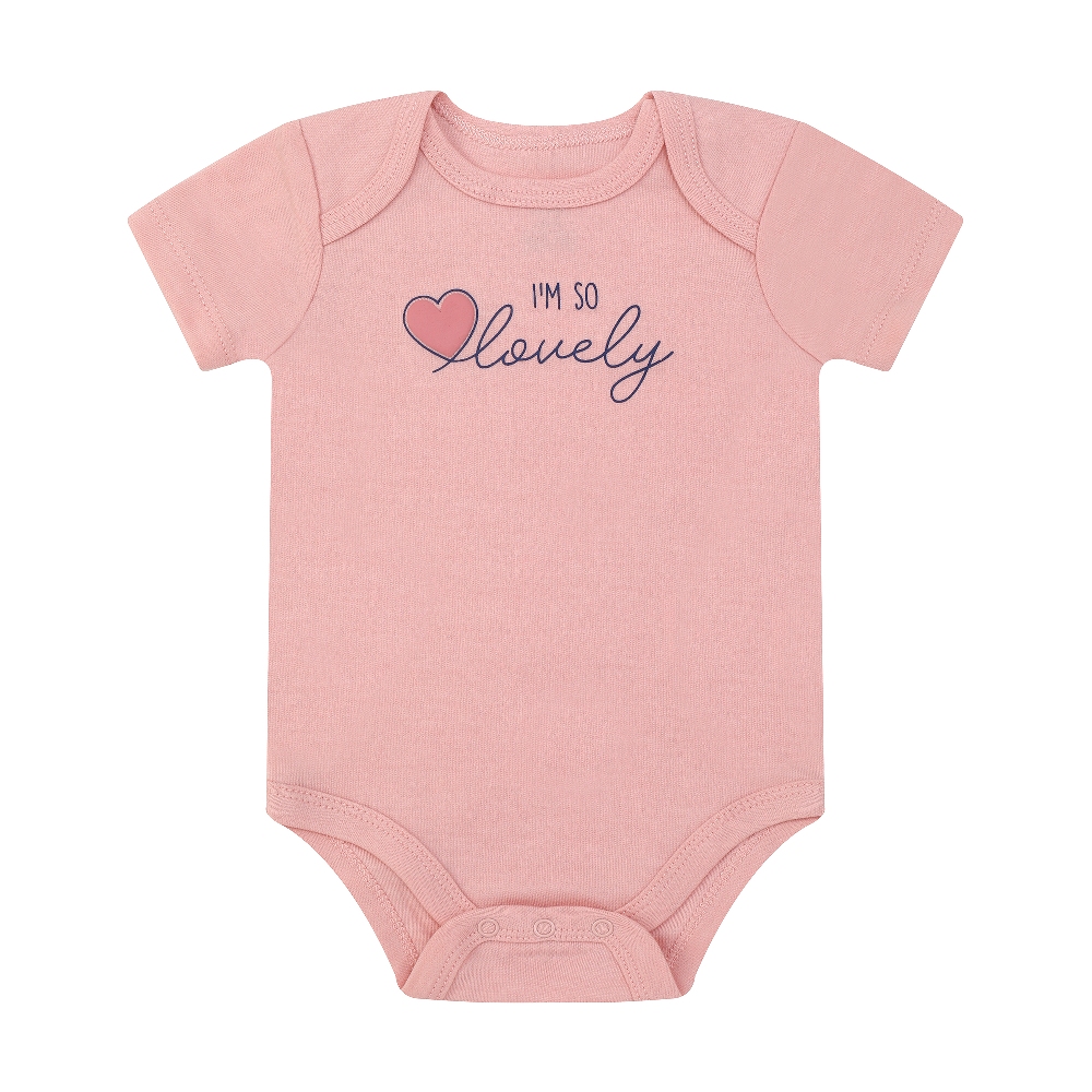 Mother's Choice 3-Pc 100% Cotton Short-Sleeved Baby Bodysuit (I'm So Lovely)