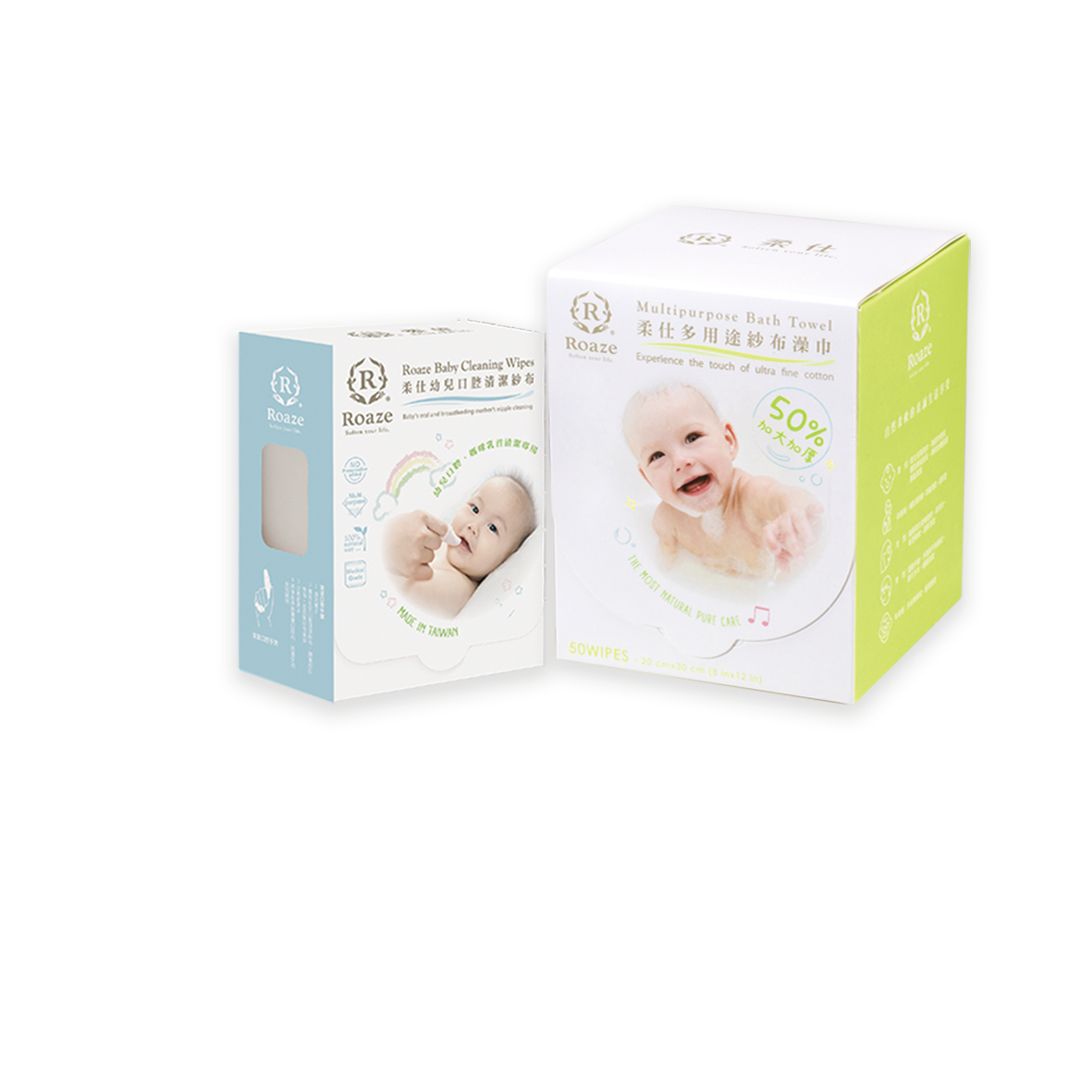 Roaze ITOTastic Bundle D - Baby Oral Cleaning Wipes (180pcs + Bath Towel)