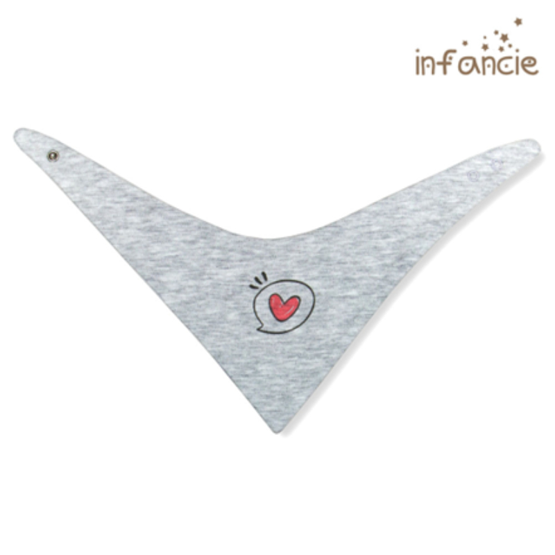 Infancie Baby Bandana Bibs Set of 3 Pcs (100% Cotton) Grey/Pink