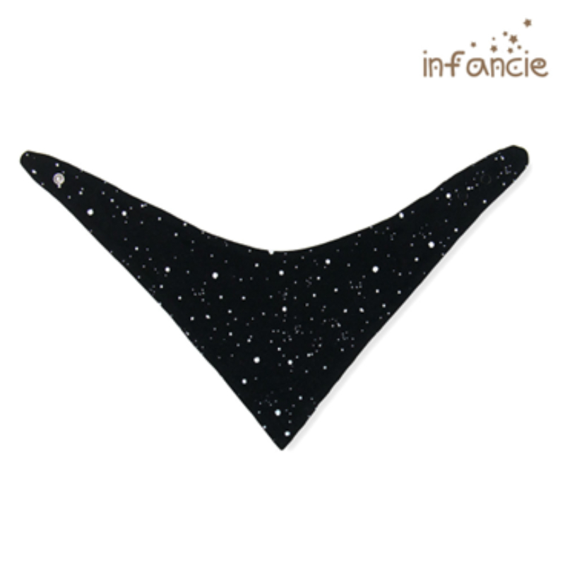 Infancie Baby Bandana Bibs Set of 3 Pcs (100% Cotton) Black/White