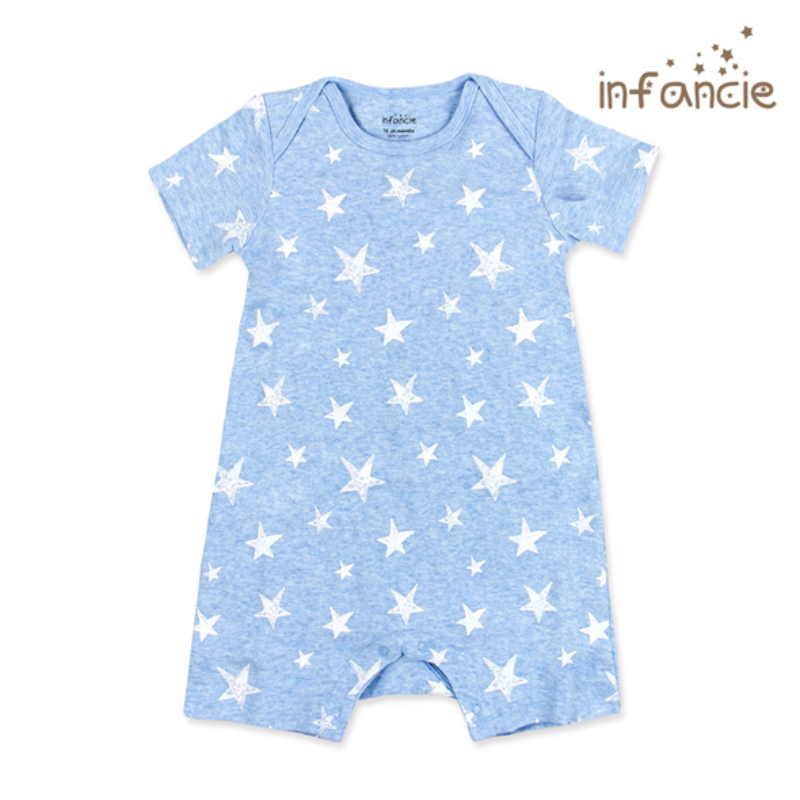 Infancie Baby Romper / Bodysuit Set of 2 Pcs (100% Cotton) Grey / Blue