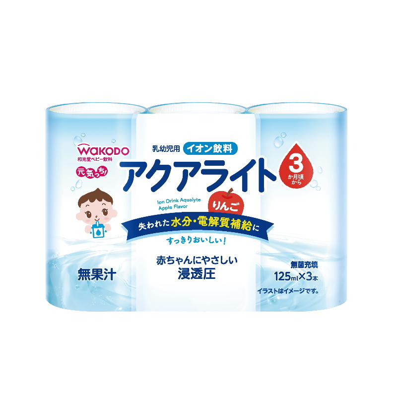 baby-fair WAKODO Ion Drink Aqualyte Apple Flavor (Bundle of 6)