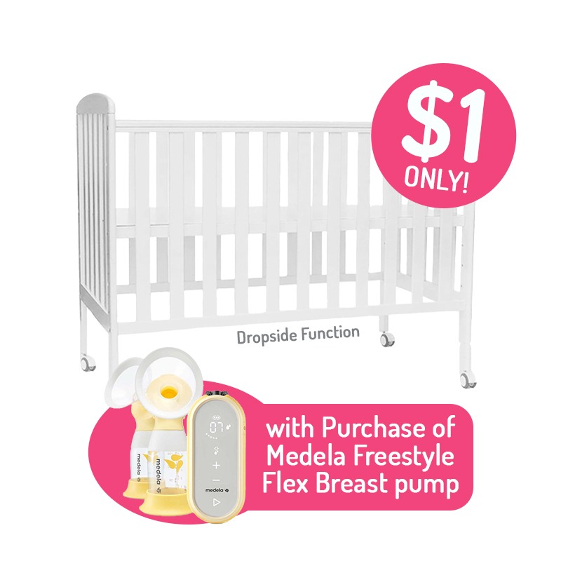 Isa Uchi 5 in 1 Easy Cot at $1 with Purchase of Medela Freestyle Flex Breast pump
