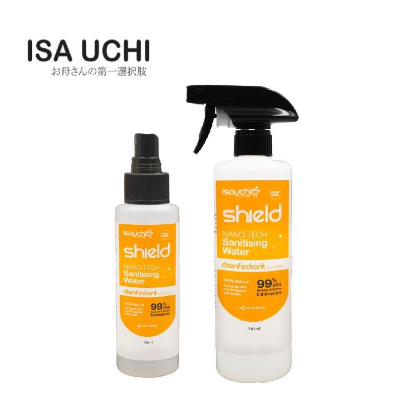 Isa Uchi Shield Sanitizing Water - Personal Shield 100ml + HomeShield 500ml Bundle