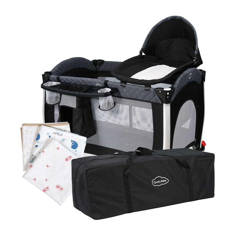 Comfy Baby Combo Playpen Set (Eve Travel Cot + Topper + Diaper Changing Mat)