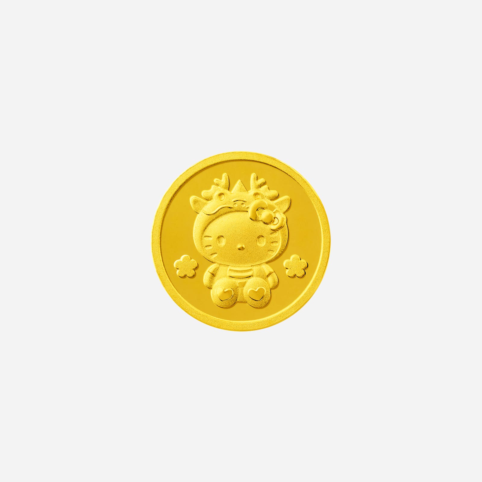 Poh Heng Hello Kitty Dragon Medallion in 24K Yellow Gold	