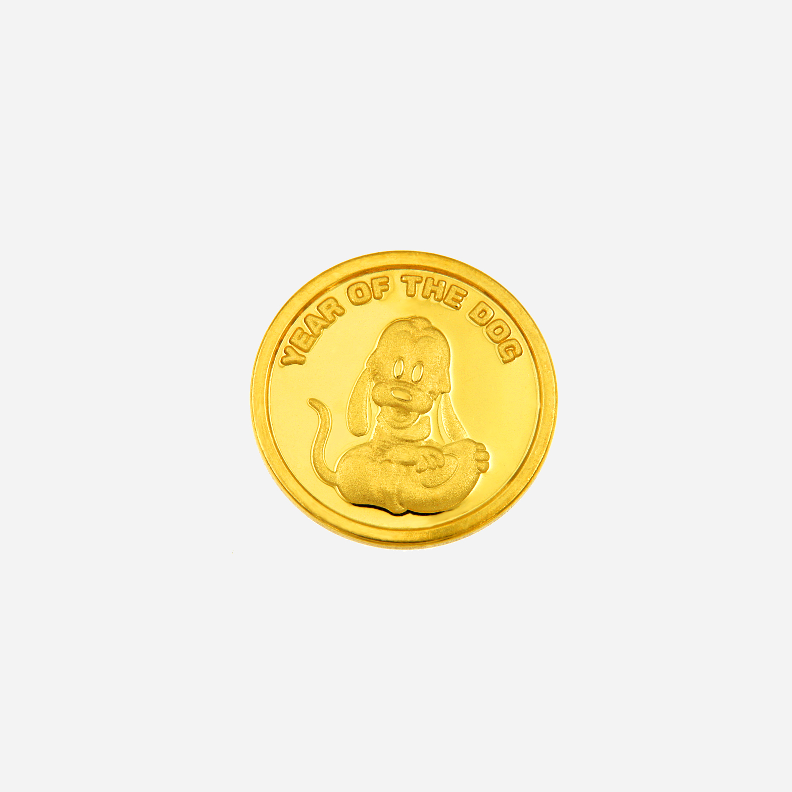 Poh Heng Disney Pluto Gold Medallion in 22K Yellow Gold
