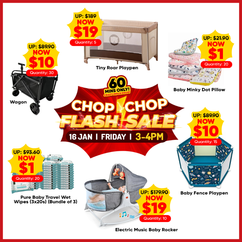 Expo Flash Sale 16 Jan, 3-4pm