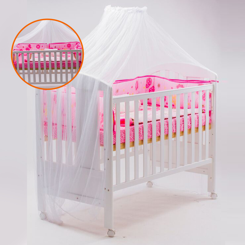 baby-fair Happy Dream Cot + Mosquito Net + Teething Rail + Toddler Side Guard + Mattress Bundle