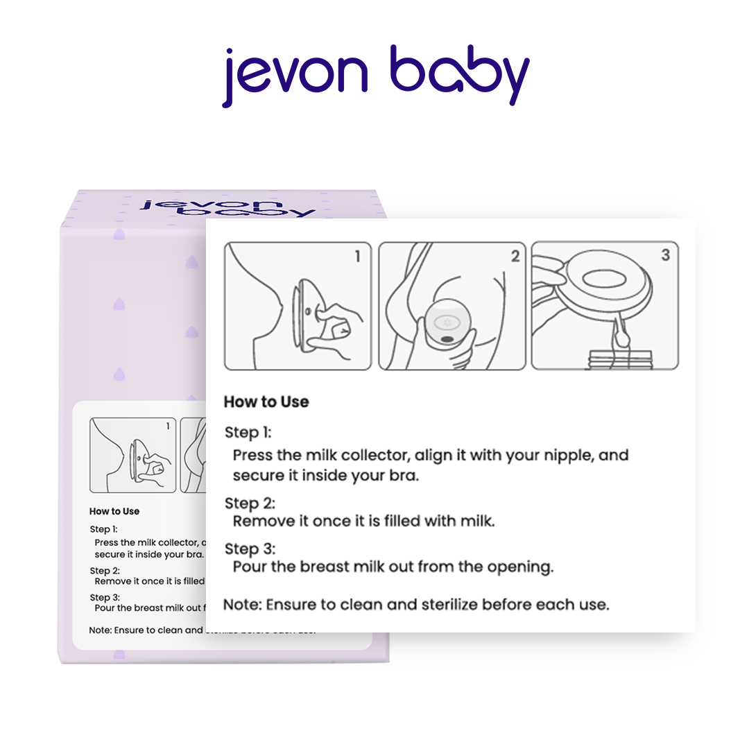 Jevon Baby Silicone Breast Milk Collector (2-Pieces)