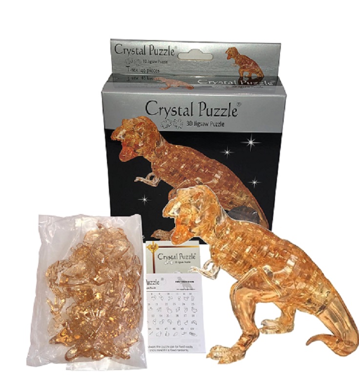Jigsaw Puzzle Play N Learn 3D Crystal Puzzle Dinosaur Tyrannosaurus Trex TRex