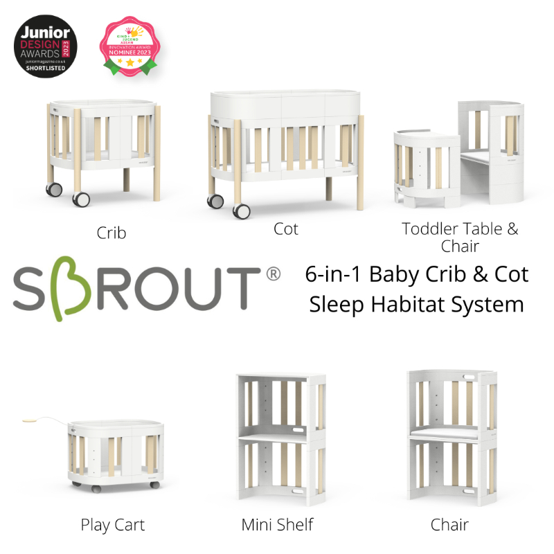 KIKI & SEBBY® Sbrout 6-in-1 Multifunctional Crib & Cot Set