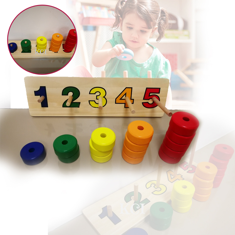 Montessori Numerical Ring Stacker (1-5)