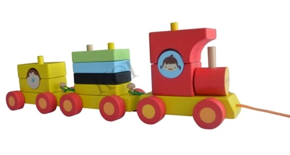 Montessori Wooden Toy Train (11 blocks)