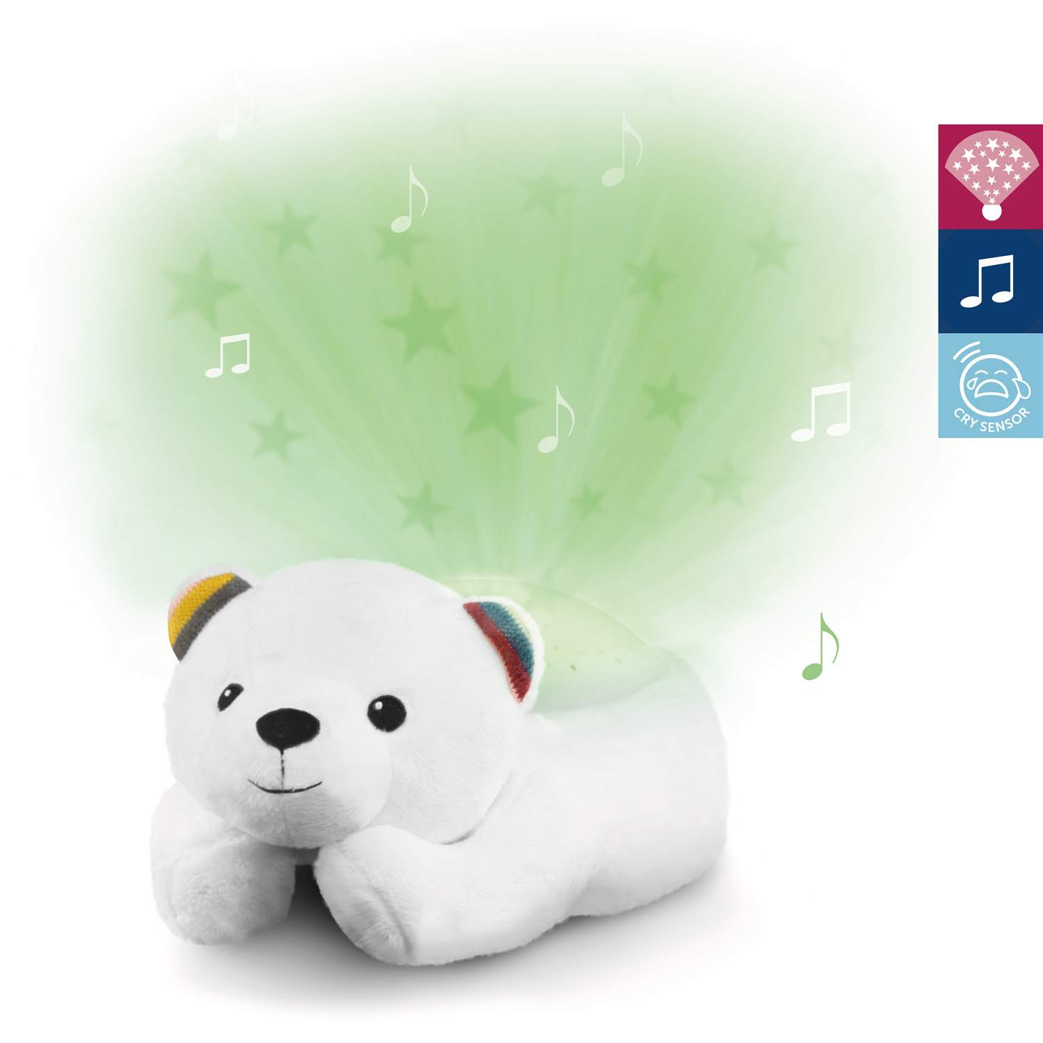 Zazu Star Projector Sleep Soother with Melodies and Cry Sensor - Polly The Polar Bear