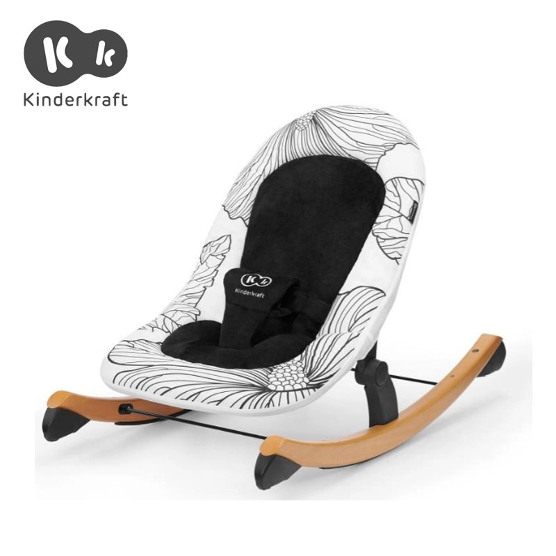 Kinderkraft Baby Bouncer and Rocker - Finio - White / Wood