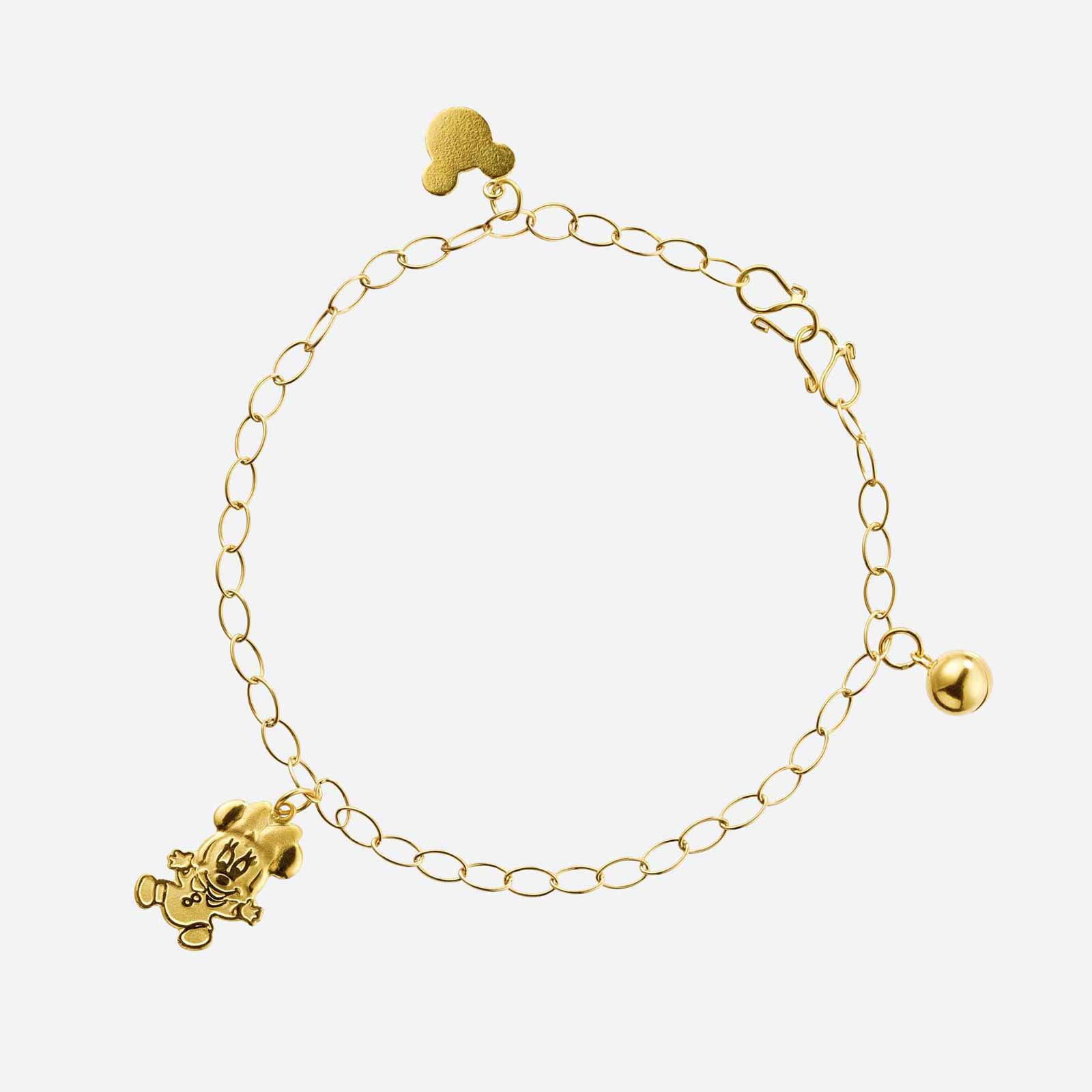 Poh Heng Disney Minnie Baby Anklet in 22K Yellow Gold	