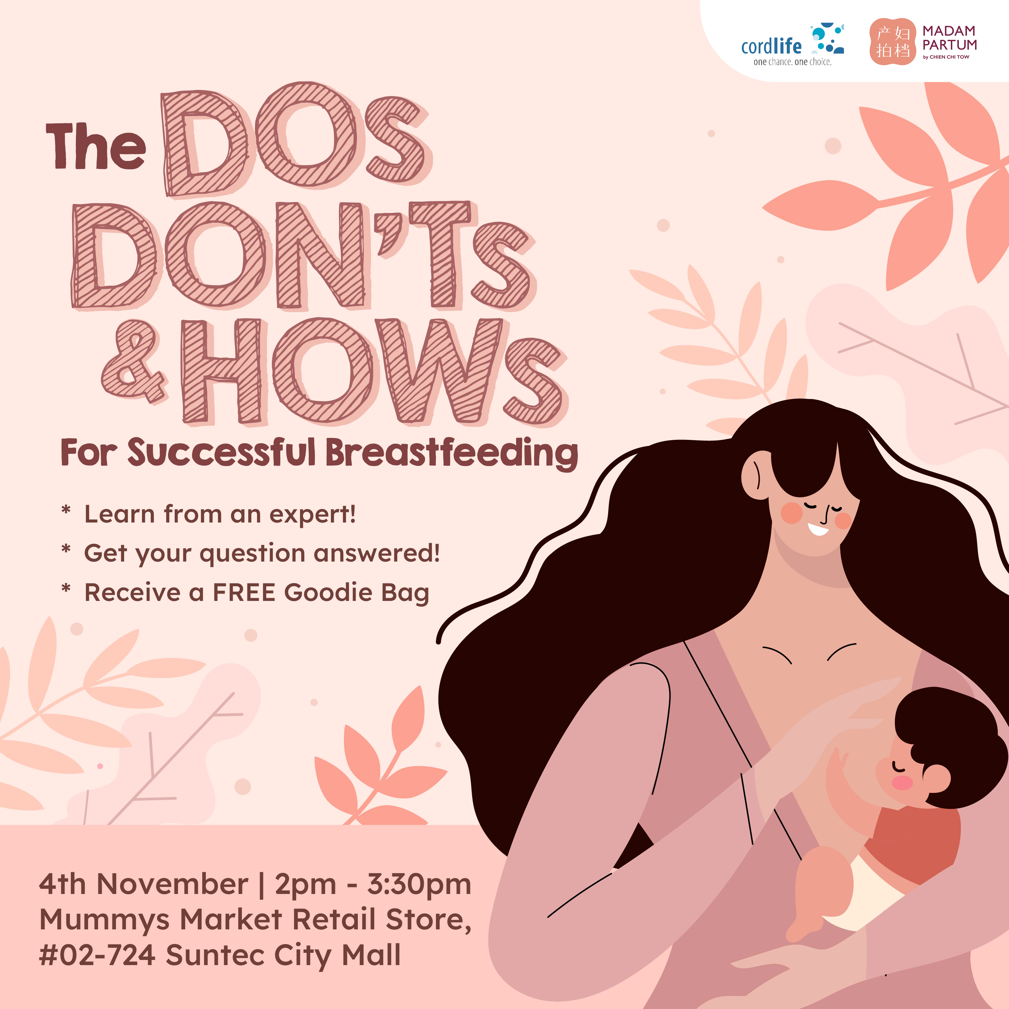 Knowledge Lounge Workshop - The Dos, Don'ts & Hows for Successful  Breastfeeding @ Mummys Market Retail