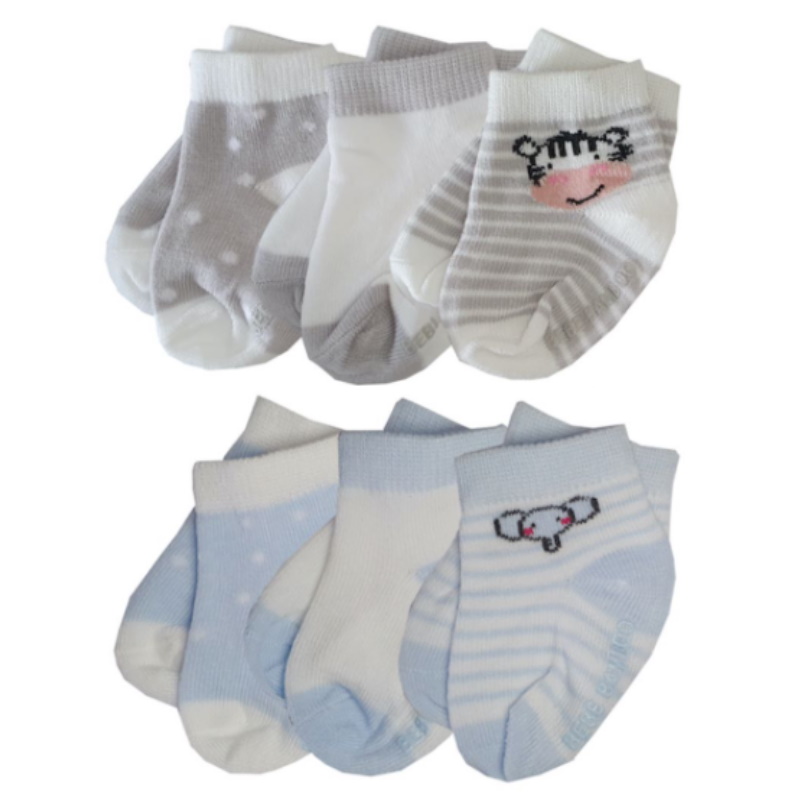 baby-fair Bebe Bamboo Baby Socks (Pack of 3 pairs) Boy Design - Bundle of 2