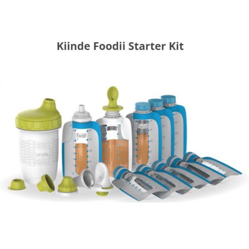 Kiinde Foodii Starter Kit + Squeeze Bottle 2pck + Twist Pounch Funnel