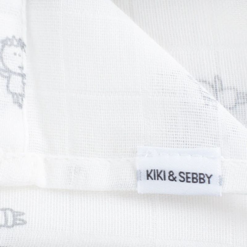 KIKI & SEBBY® 100% Cotton Muslin Swaddle Blankets 