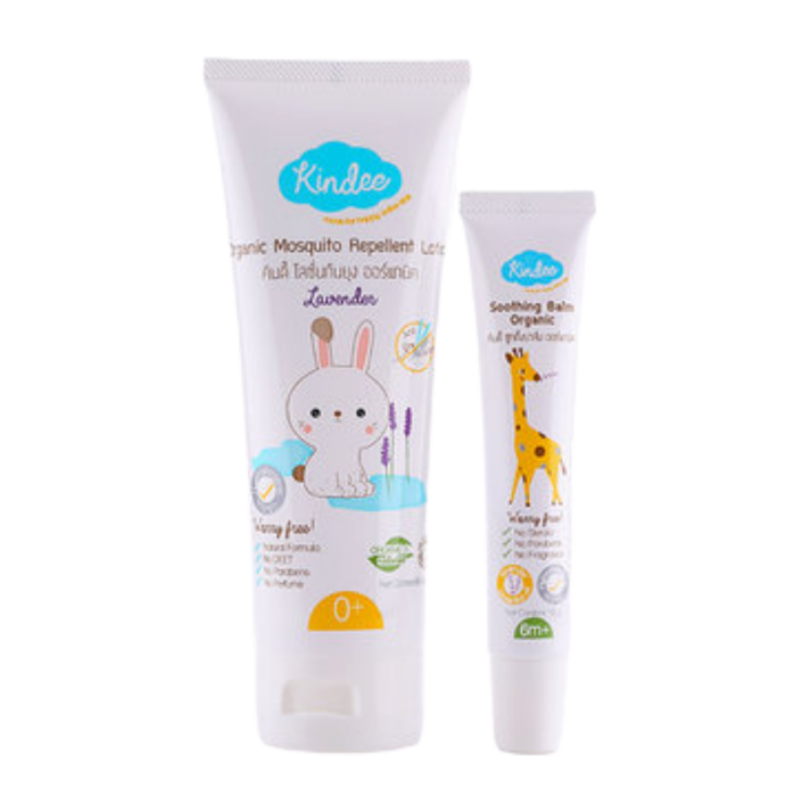 Kindee Protective Lotion Set (Repellent Lotion 80ml + Soothing Balm 5g)