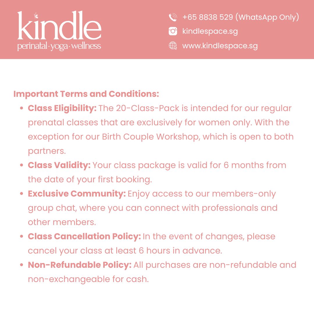 Kindle Space Prenatal & Postpartum Pilates/Yoga Class - 20 Class Pack (Kindle Space)