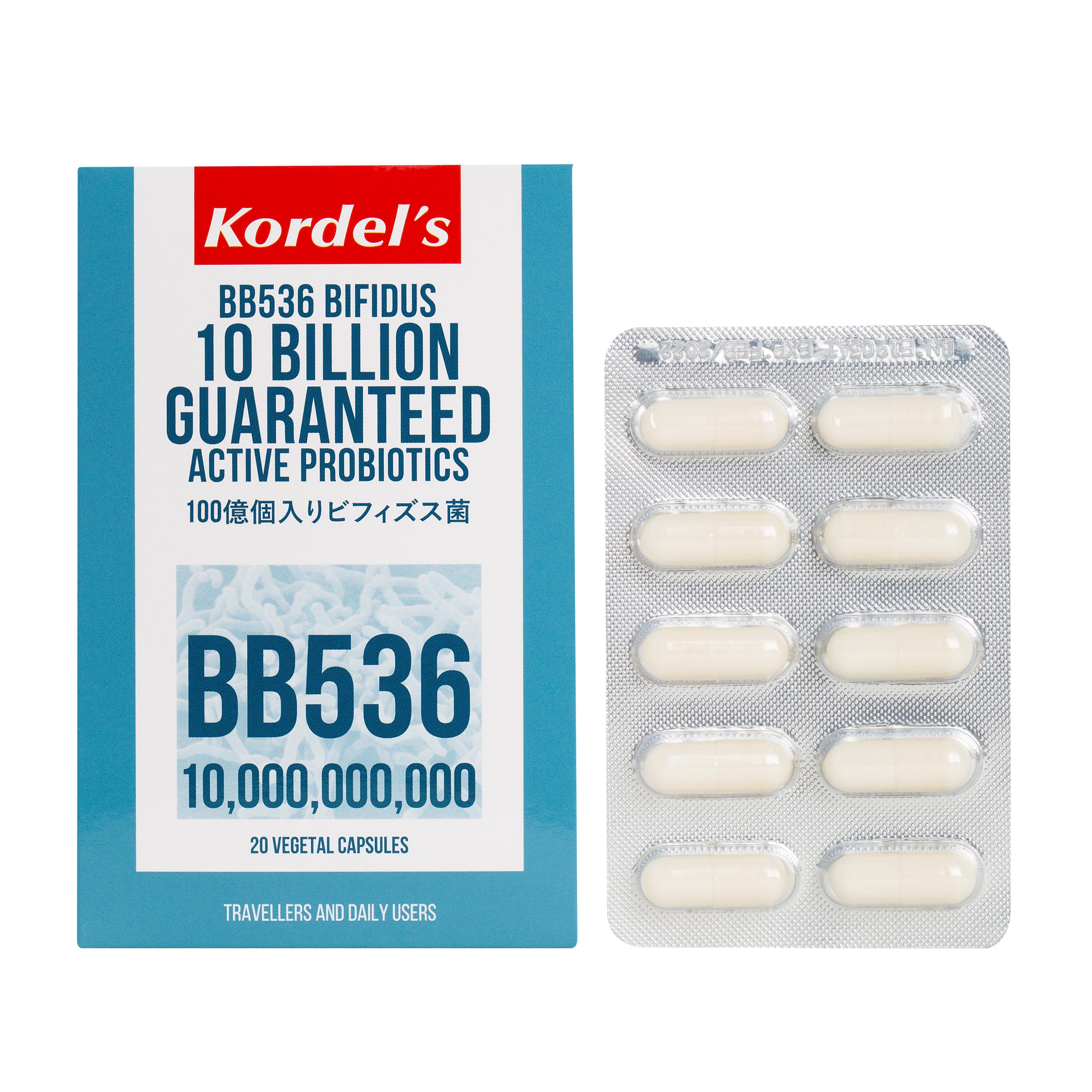 Kordel's BB536 Bifidus 10 Billion Probiotics 20's