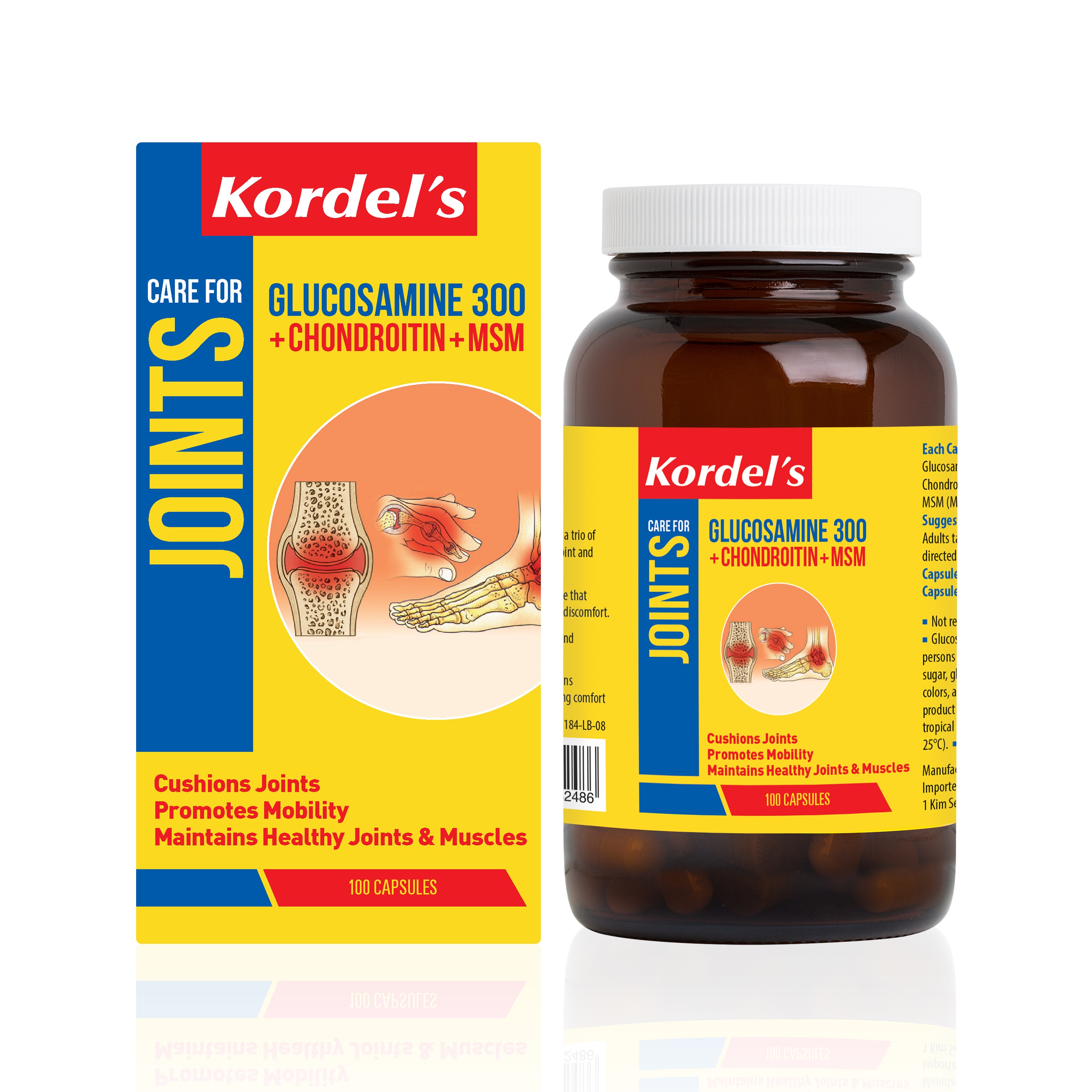 Kordel's Glucosamine 300 + Chondroitin + MSM 100 Capsules