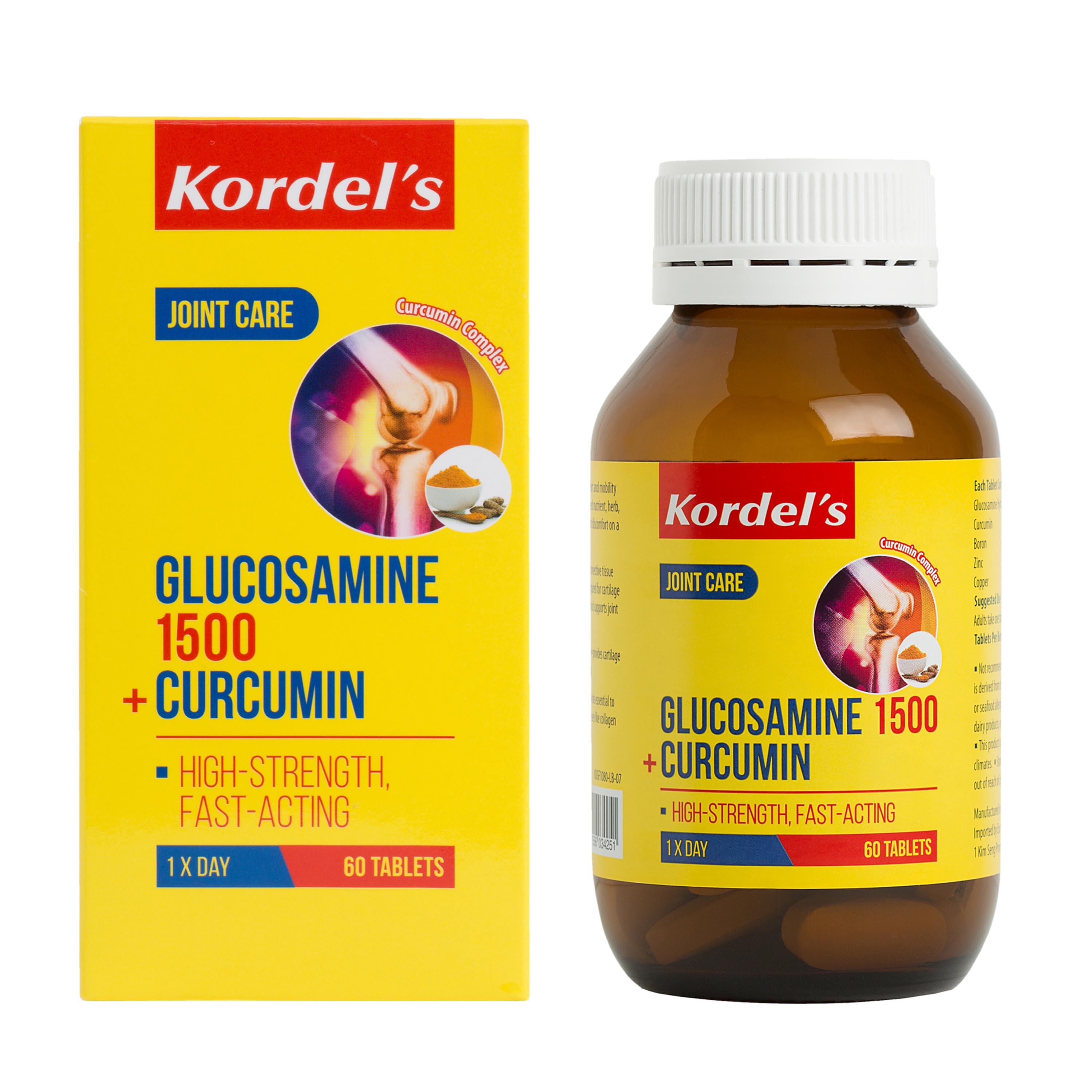 Kordel's Glucosamine 1500 + Curcumin 60's
