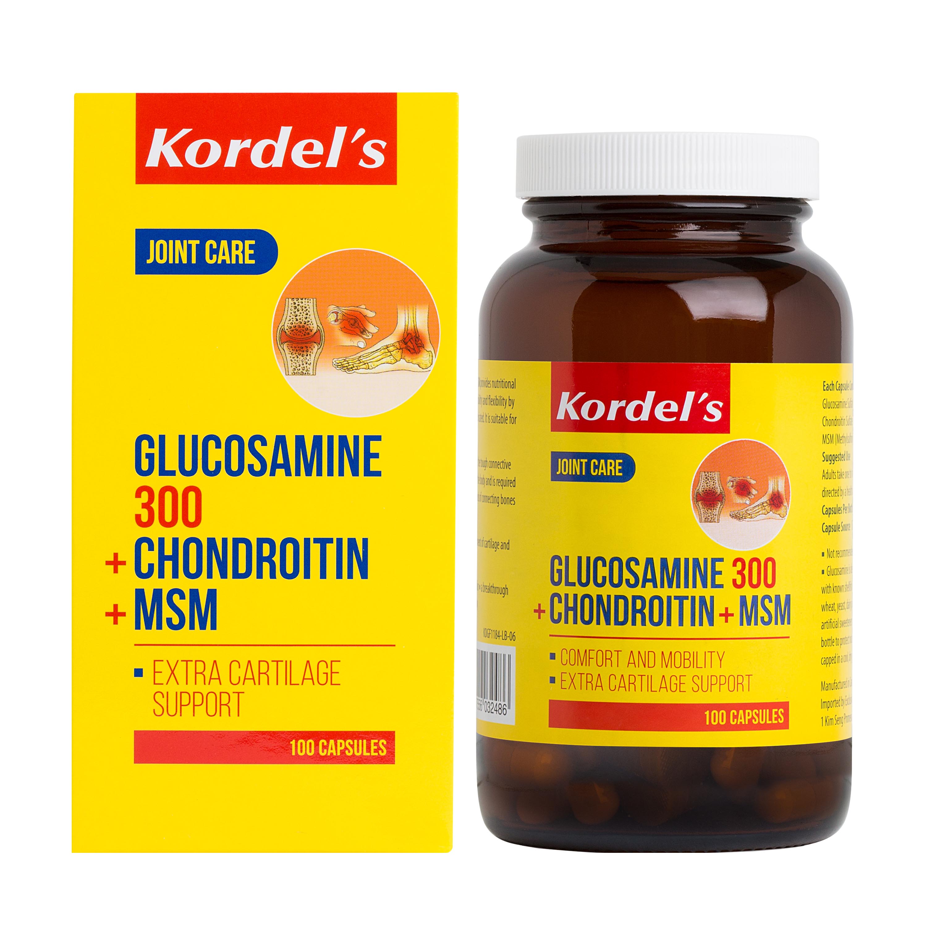 Kordel's Glucosamine 300 + Chrondroitin + MSM 100's 