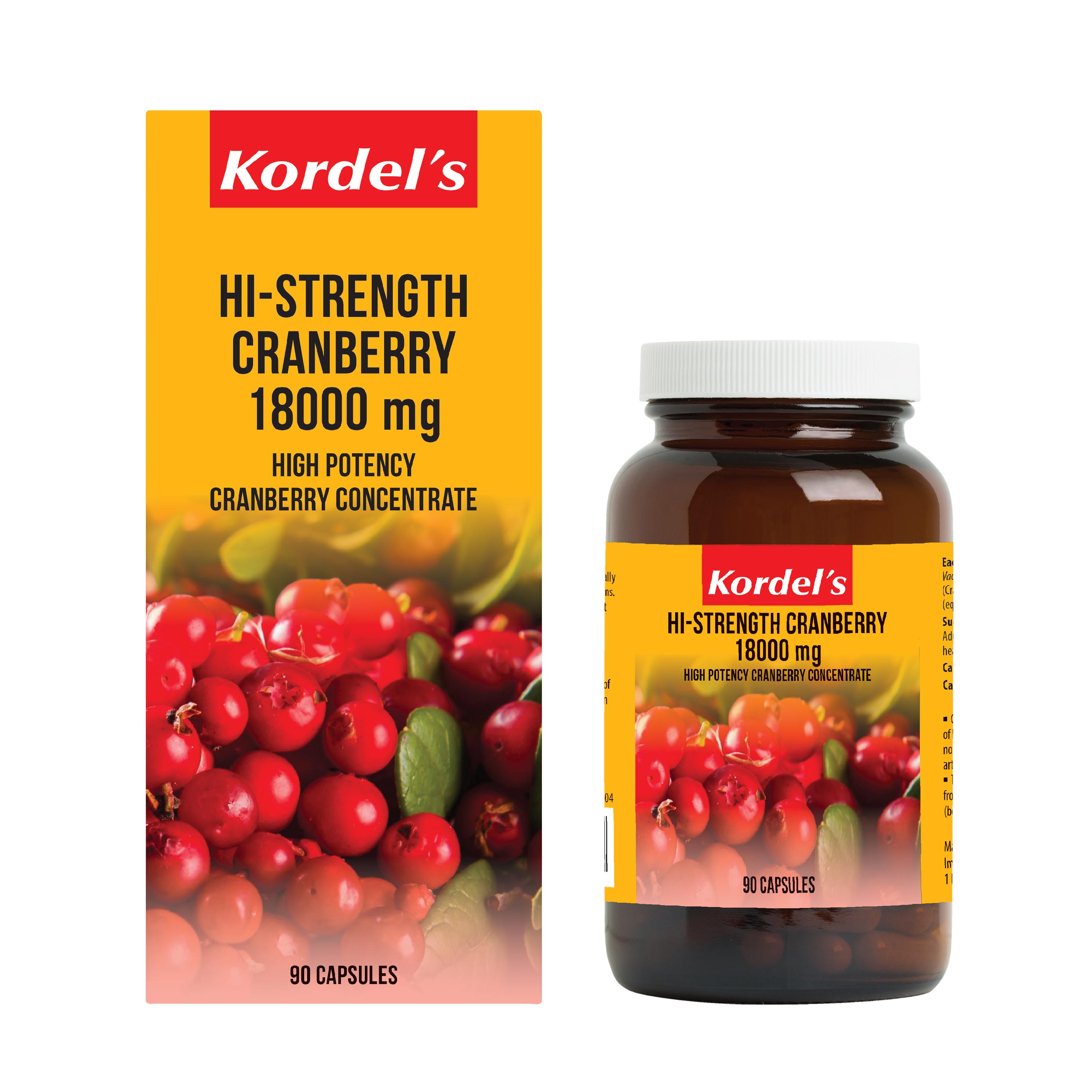 Kordel's High Strength Cranberry 18000 mg 90's
