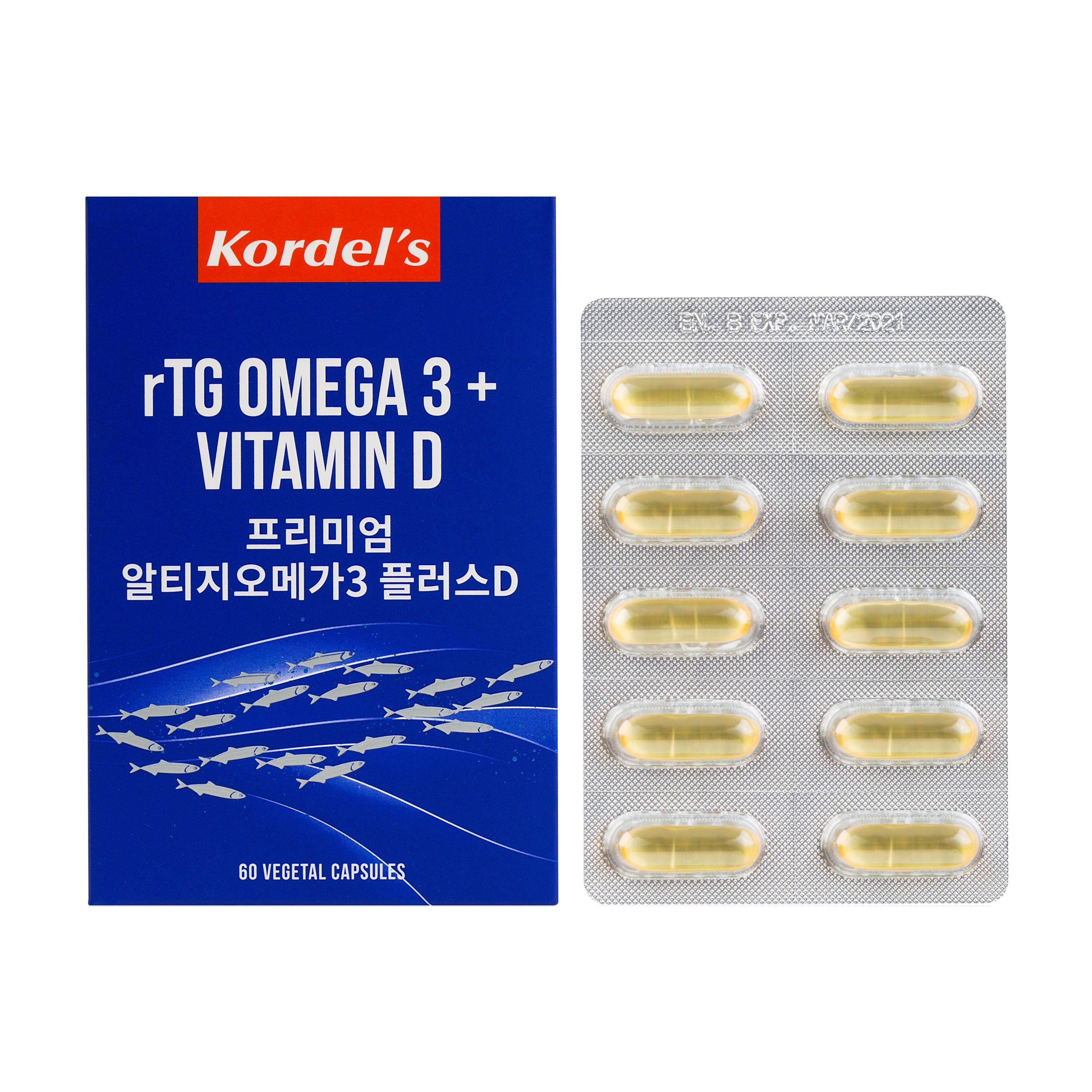 Kordel's rTG Omega 3 + Vitamin D 60's