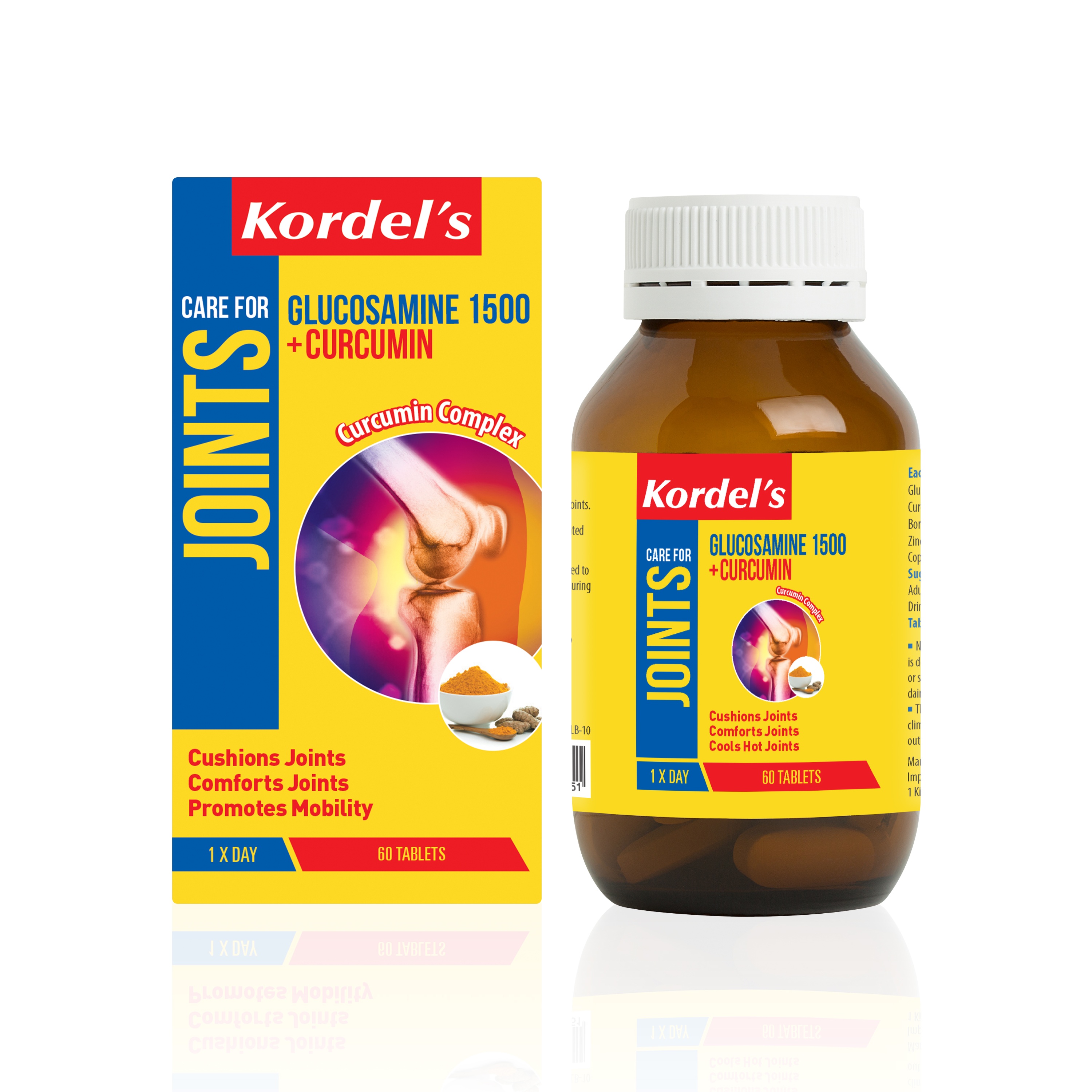 Kordel's Glucosamine 1500 + Curcumin 60 Tablets