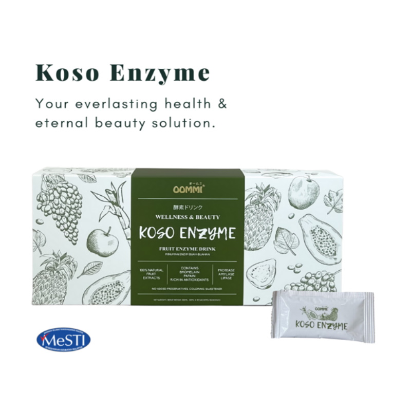 OOMMI Koso Enzyme Wellness & Beauty Daily Supplement Drink (30 sachets)