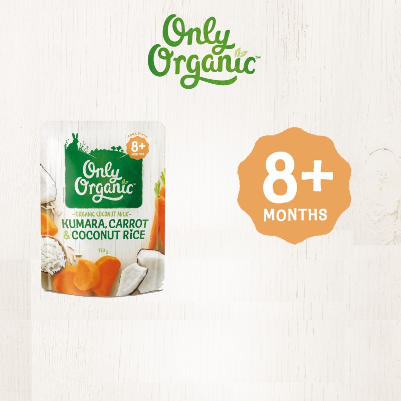 Only Organic Kumara Carrot & Coconut Rice 170G