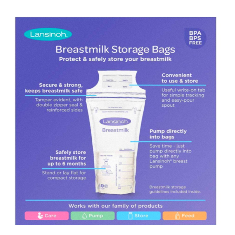 Lansinoh Breastmilk Storage Bags (50 Count) (Bundle of 2) (PG-40055)